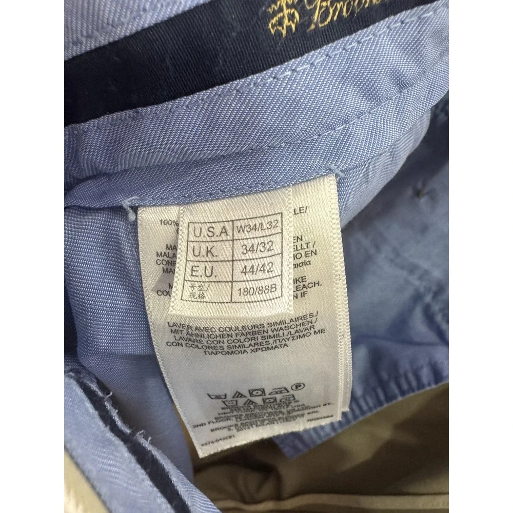 Brooks Brothers Pants Mens 34x32 Beige Clark Lightweight Advantage Chino Classic